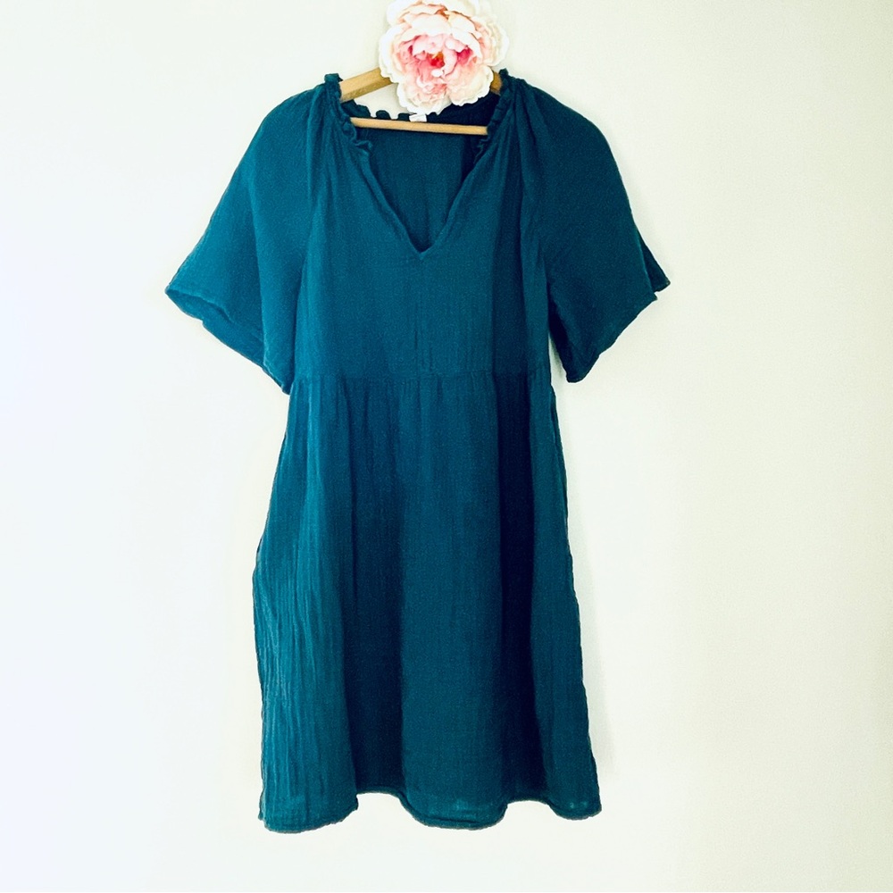 Old Navy Blue Dress Medium Cotton